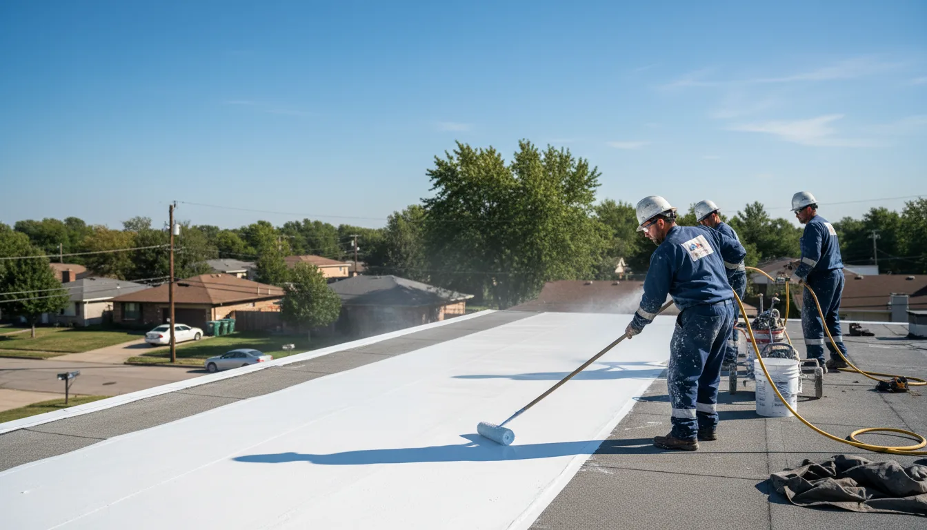 Commercial roof coating in Petroleum, IN near me